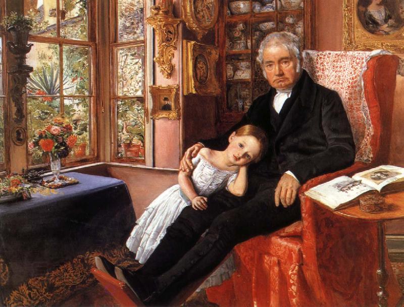 Sir John Everett Millais James Wyatt and His Granddaughter China oil painting art
